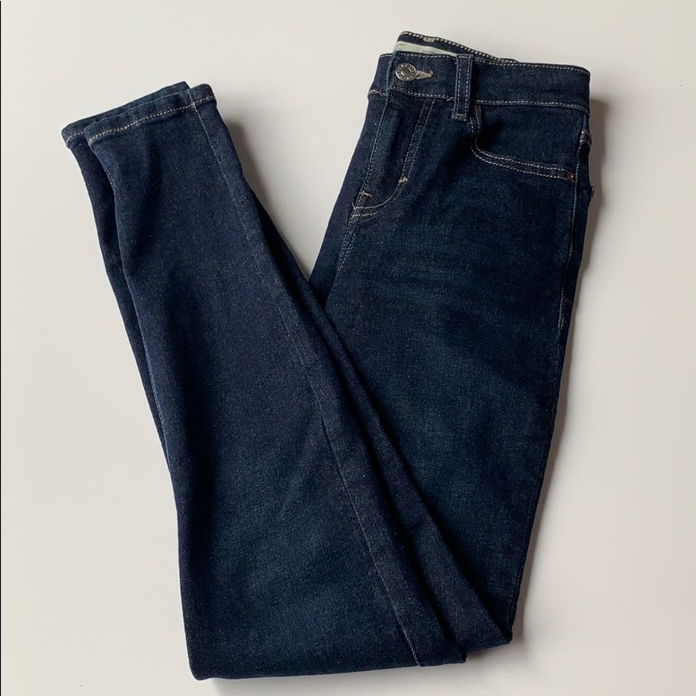 Topshop Moto Jamie Skinny Jeans Dark Wash